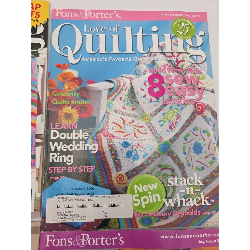 Love of Quilting Magazines Lot of 6 Issues From 2004-2018